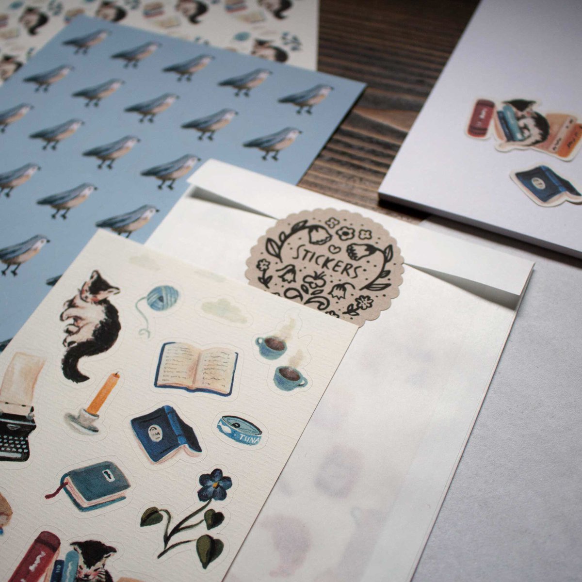 studiosatsch's tweet photo. Aaah my *Shop Update* is live 🌼
– many new postcards, prints &amp; stickers have moved in! 
https://t.co/soRRt6uaMO https://t.co/lY3frMYZYW