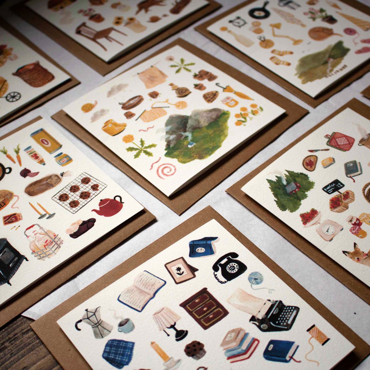 studiosatsch's tweet photo. Aaah my *Shop Update* is live 🌼
– many new postcards, prints &amp; stickers have moved in! 
https://t.co/soRRt6uaMO https://t.co/lY3frMYZYW