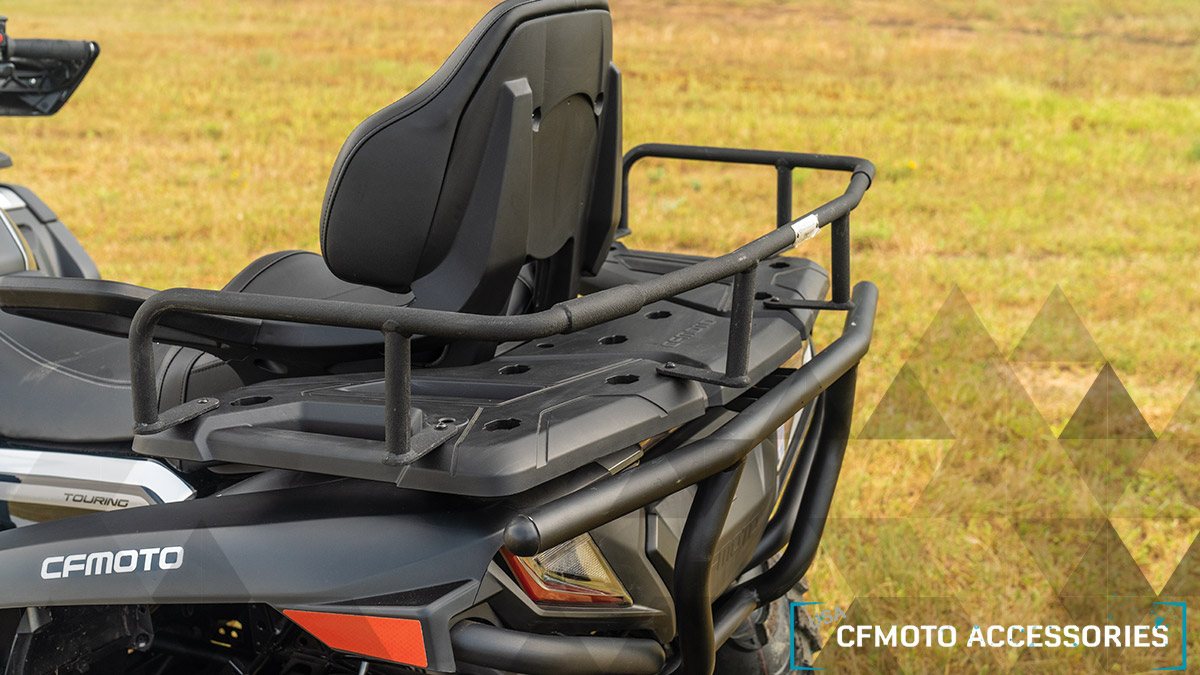 CFMOTO_USA's tweet photo. Front + Rear Rack Extenders give your CFORCE 600 added storage and security. Learn more at https://t.co/eXM6v0TNB8! #cfmotoaccessories https://t.co/ybxTR3CD1F