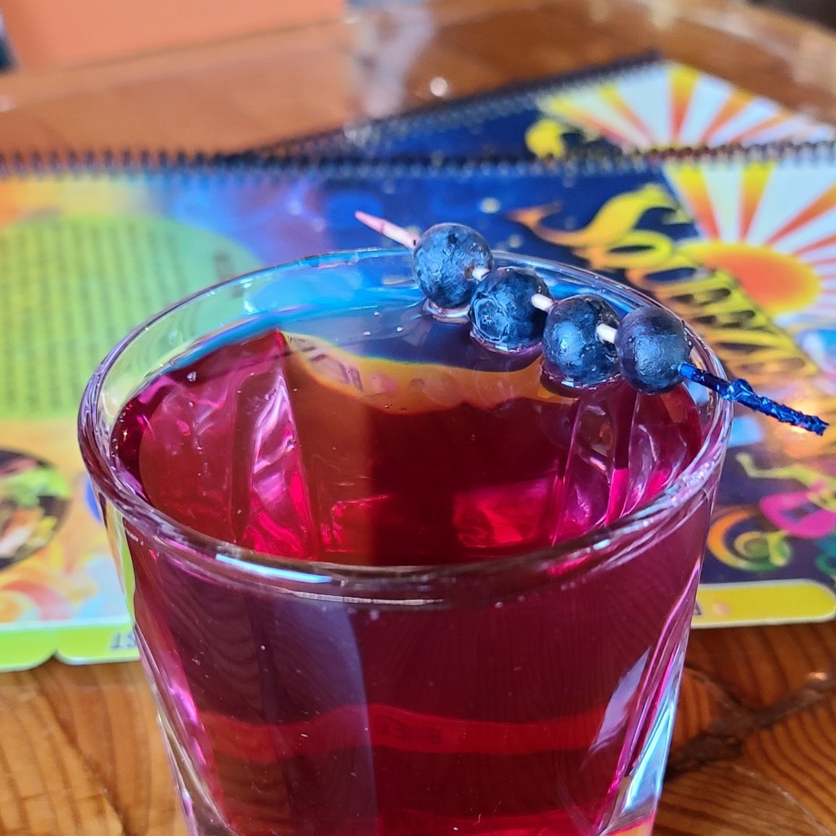 Next months Special Mimosa, crisp blueberry with our signature Champagne!