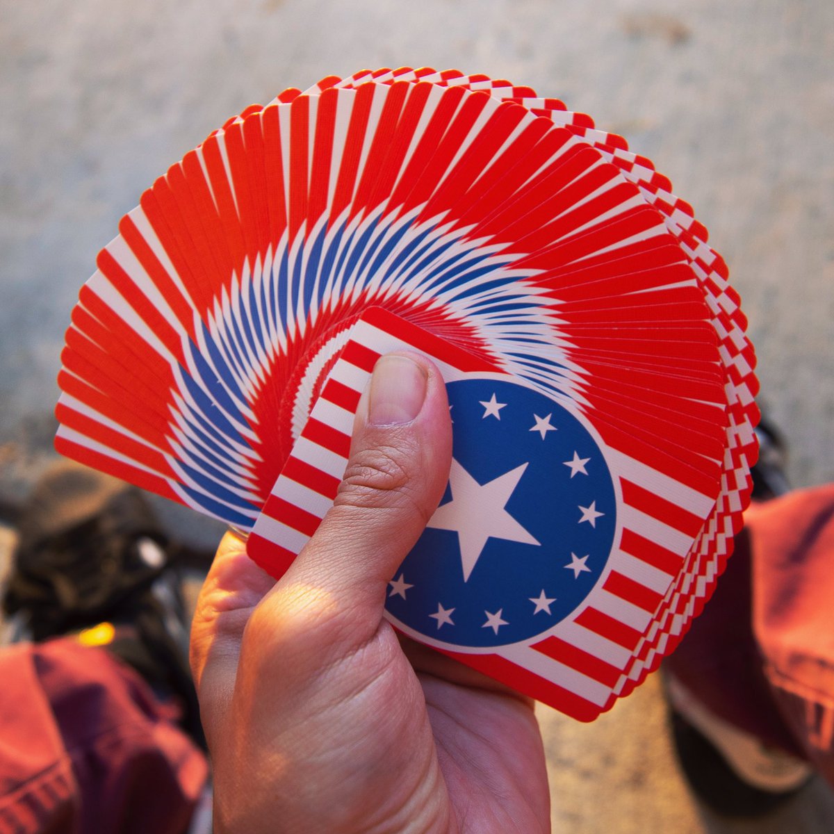 LaCasaLoca_Shop's tweet photo. Our first official product has been launched, buy a deck of Stars &amp; Stripes playing cards and use ship code SHIP76 for free shipping! Starting today until the end of July! https://t.co/p6t06tkB6Y https://t.co/6JHXMlUSTT