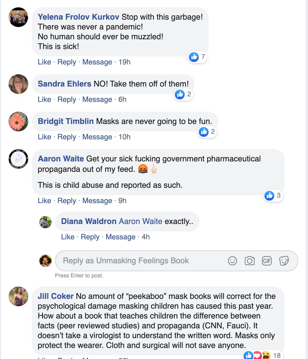 OrliBarad's tweet photo. Can you believe this --%$? We tried "making lemonade" out of the difficult year we all had and help kids and parents process masks and learn emotions. This is what we got. #COVID19 Support the #Kickstarter and dealing with reality here: https://t.co/raVBCtgpAJ https://t.co/r1KqSBmZGD