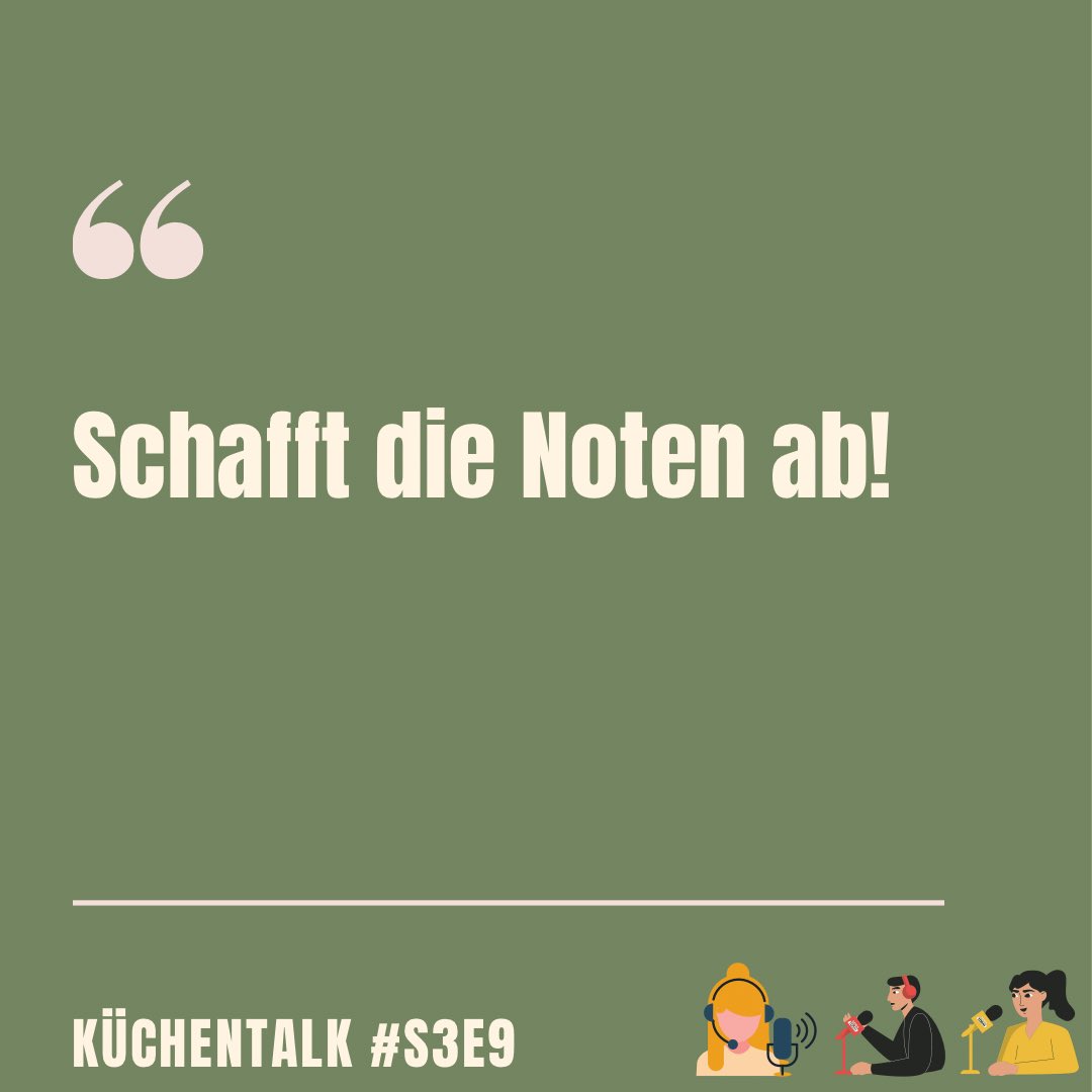 Schafft die Noten ab, sagt Prof. Dr. Anke Langner <a href="/tudresden_de/">TU Dresden</a> in der letzten Folge #Kuechentalk (3/9) und ist damit in guter Gesellschaft. Wie es geht, zeigt die <a href="/unischuleTUD/">Universitätsschule Dresden</a> in der Praxis. Hört dazu und vielem mehr 👉 linktr.ee/kuechentalk