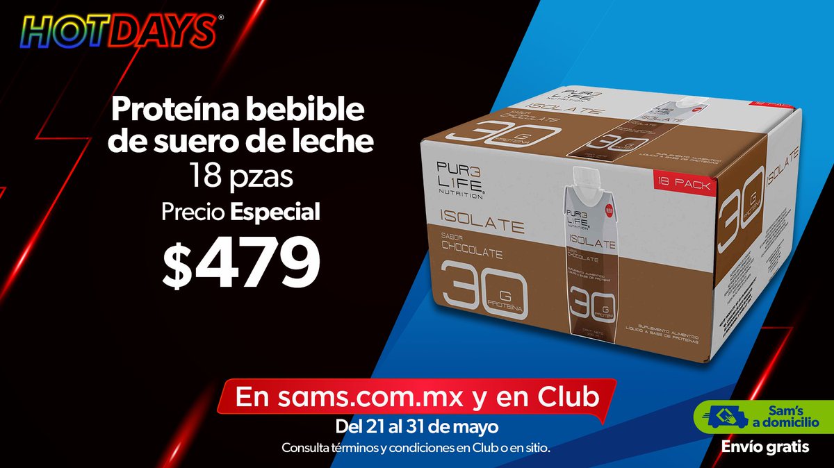 SamsClubMexico's tweet photo. Aprovecha las últimas horas de #HotDaysSamsClub con los mejores productos a un precio irresistible. Visítanos en tu Club favorito o haz tu pedido aquí 👉 https://t.co/UWHWBUdj5H y recíbelo Gratis en casa o recoge en Club Píck Up. https://t.co/bZxyCzJ3Nh
