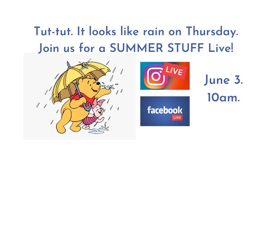 It's another FB and IG Live event with ZuZu. Summer fun. Lockdown laughs. Join us for new, current and sale pieces for fresh and interesting looks. Thursday. June 3. 10am.