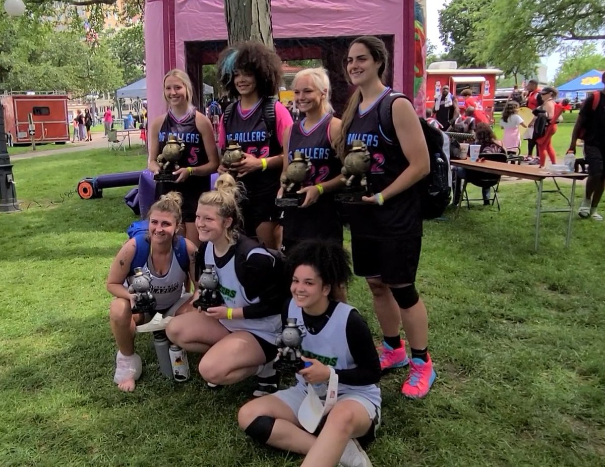 IIAGGROII's tweet photo. @Tony_WGEM @ChrisDuerr @WGEM @KHQA Aggro sponsored Big Ballers #ladiesbasketball team for the #GusMacker event in Quincy, IL this weekend. They went undefeated and took home the championship trophy!!! #collegebasketball #basketball #WNBA #WNBATwitter https://t.co/tidAdPmqrm