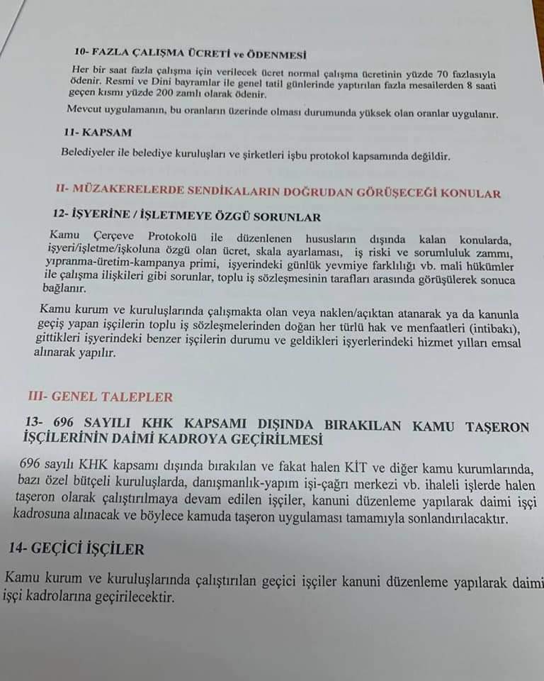 <a href="/hakiskonf/">HAKİŞ KONFEDERASYONU</a> <a href="/turkiskonf/">TÜRK-İŞ</a> Bu ortak metni toplu sözleşme masasına getirip sn <a href="/vedatbilgn/">Vedat Bilgin</a> ile görüştüler. 13.maddede 696.khkda personele dayalı sayılmayan ihaleler kanun metninde yazan #hbys metinden çıkarılmış,-yapım işi vb- yazılmış. YazmasanızdaBurdayız!#HBYSburadaSENDİKALARnerede