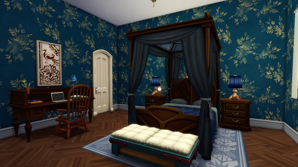 Catharina_Sims's tweet photo. Part 6/7
The Blue Bedroom (Mrs. Peacock).
#ShowUsYourBuilds #vivscluedoshell https://t.co/QrTe0gzEKW