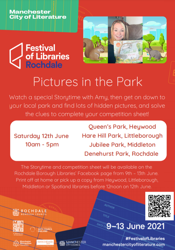 Littleborough Library is joining in the Pictures in the Park event as part of the Manchester City of Literature event on 12th June.  Find out more here: ow.ly/2Eyi50EZjvi