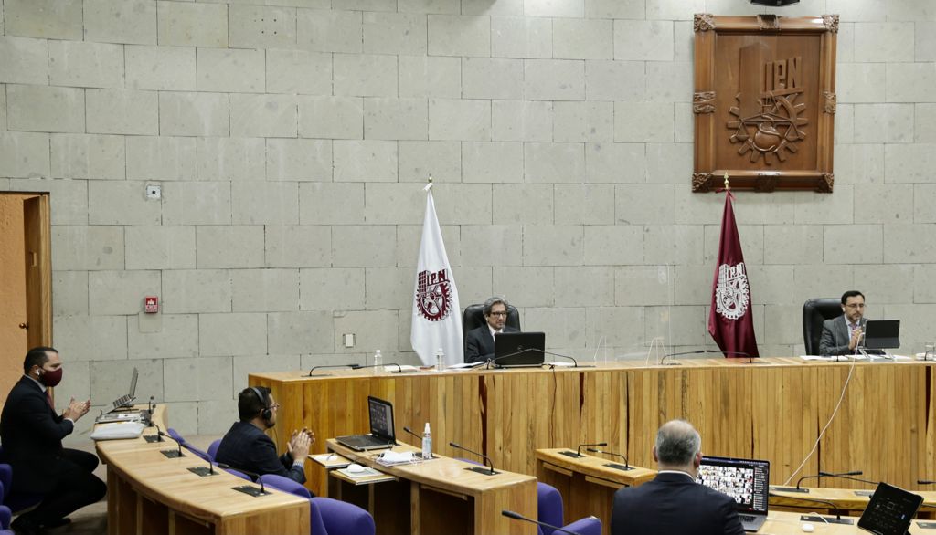 IPN_MX's tweet photo. Durante la 6ª Sesión Ordinaria del XXXIX CGC del IPN, se presentó el Plan Escalonado Humano de Regreso a Clases, en el cual el semestre lectivo actual 2021-2, se concluirá, para todos los niveles, en la modalidad no presencial. https://t.co/8MBxRUPgAE