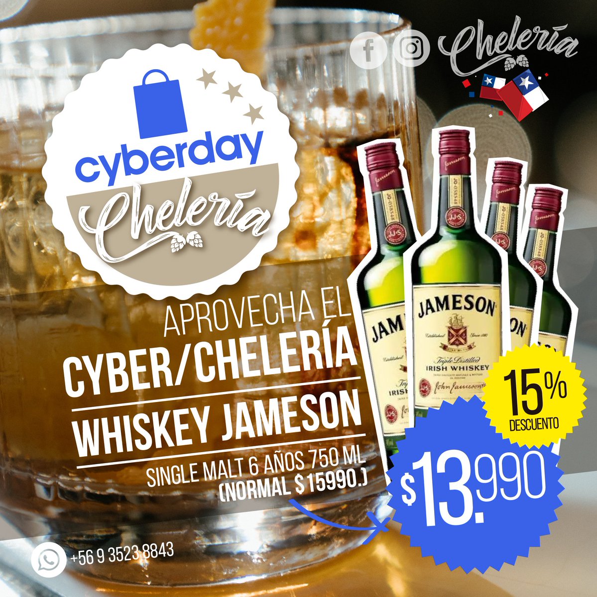 lacheleriacl's tweet photo. 2ª Tanda :) de Imperdibles

#cerveza #Lager #redale #vino
#Whiskey #Snacks #aceiteoliva #papasfritas #SaludTotales
#cyberday2021 #OFERTAS 
#MejorPrecio #papasfritasTraipo #OffCaña #jamesonwhiskey #altosdecantillana #aceitedelicato #vinosravanal https://t.co/81KS3QPcdb