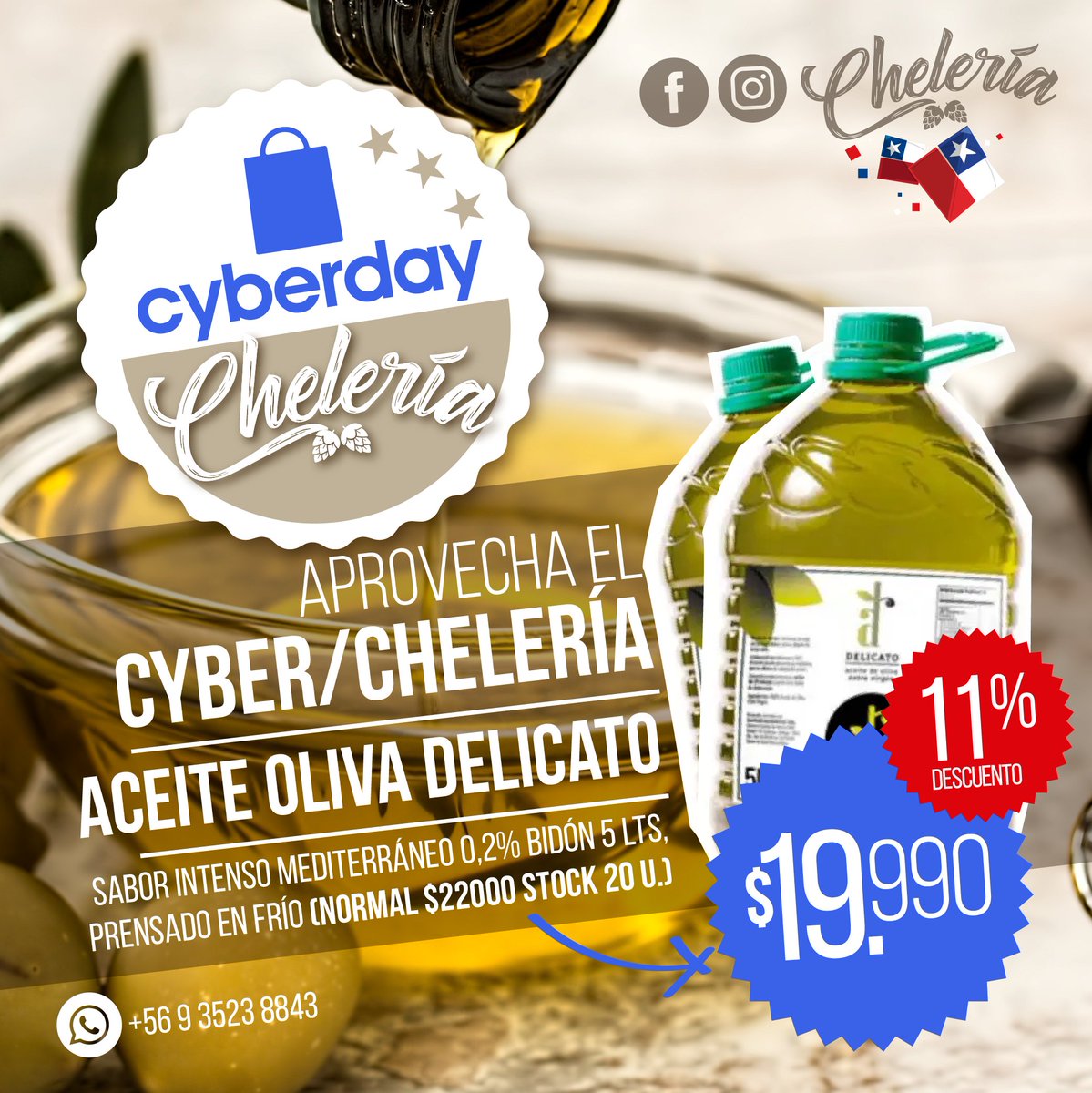 lacheleriacl's tweet photo. 2ª Tanda :) de Imperdibles

#cerveza #Lager #redale #vino
#Whiskey #Snacks #aceiteoliva #papasfritas #SaludTotales
#cyberday2021 #OFERTAS 
#MejorPrecio #papasfritasTraipo #OffCaña #jamesonwhiskey #altosdecantillana #aceitedelicato #vinosravanal https://t.co/81KS3QPcdb