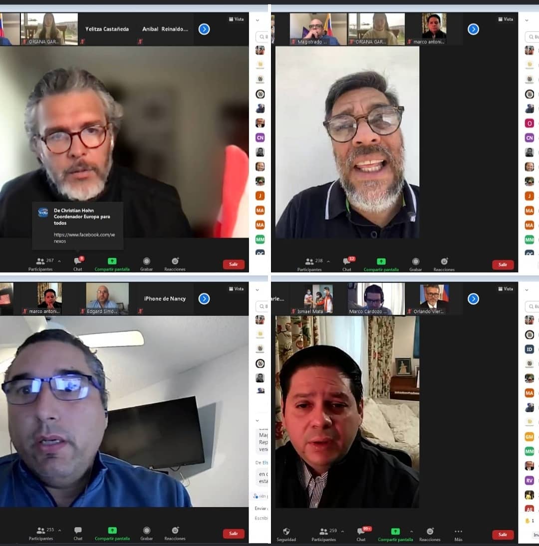 FAP_Intern's tweet photo. #30M extraordinario encuentro con la participación del Pdte (E) @jguaido, Org de Vzlanos en el exterior, Embajadores @ovierablanco Magistrados, Dip @MariMagallanesC todos en el exterior y la #confev fueron más de 300 conexiones, en apoyo a la RutaxVzla y Acuerdo de Salvación. Nac https://t.co/Cnvv55ZGRH