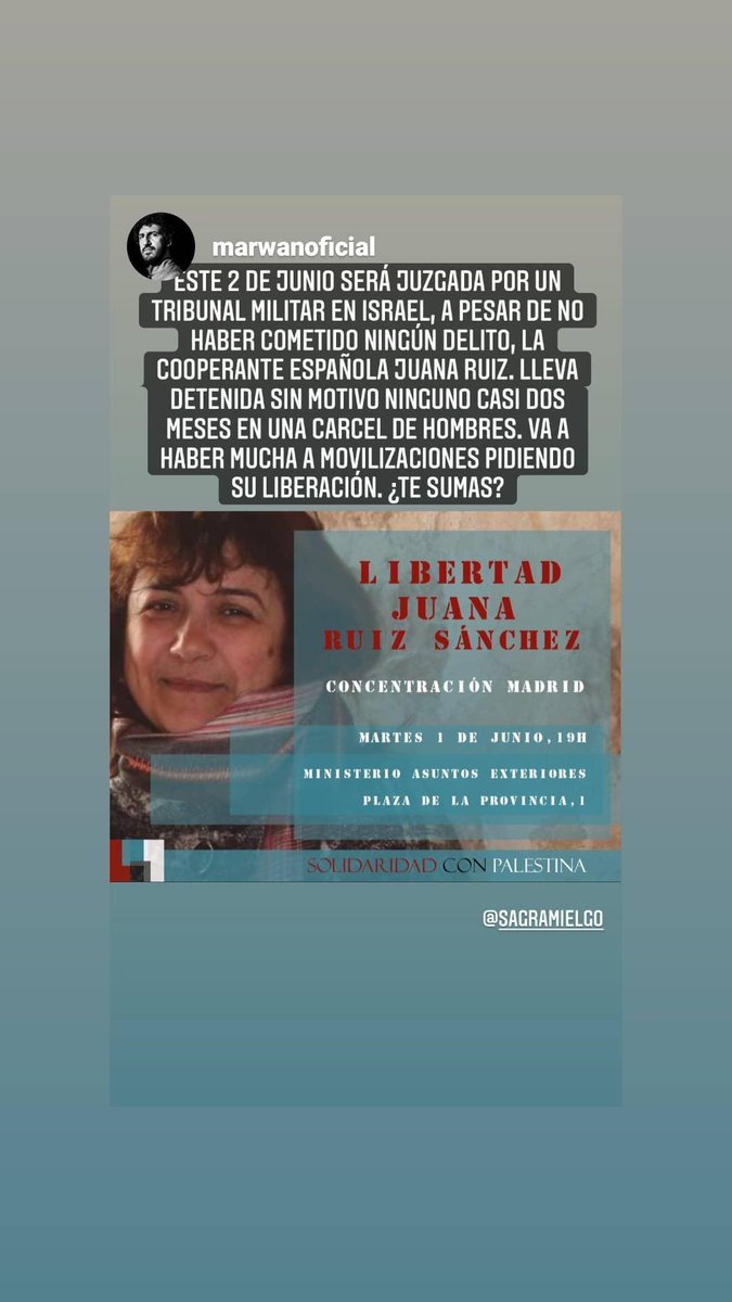 Todos mañana allí. Y los que no podáis dadle difusión por favor. No hay palabras para lo que está ocurriendo. #FreePalestine