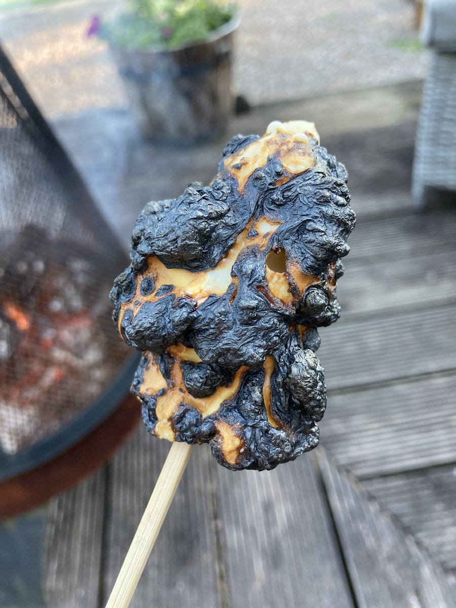 Do you like your marshmallow;

A - untoasted
B - lightly browned
C - absolutely cremated