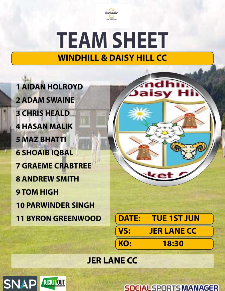 Windhill & Daisy Hill CC (@whdhcc) on Twitter photo The firsts finally have their first win of the season! We now follow this up with the T20 this week against <a href="/JerLaneCC/">Jer Lane CC</a>
The slogger’s are in and I still think it’s fair to say we’re the massive underdogs 😖😂
Good luck lads!
#upthehill The firsts finally have their first win of the season! We now follow this up with the T20 this week against <a href="/JerLaneCC/">Jer Lane CC</a>
The slogger’s are in and I still think it’s fair to say we’re the massive underdogs 😖😂
Good luck lads!
#upthehill