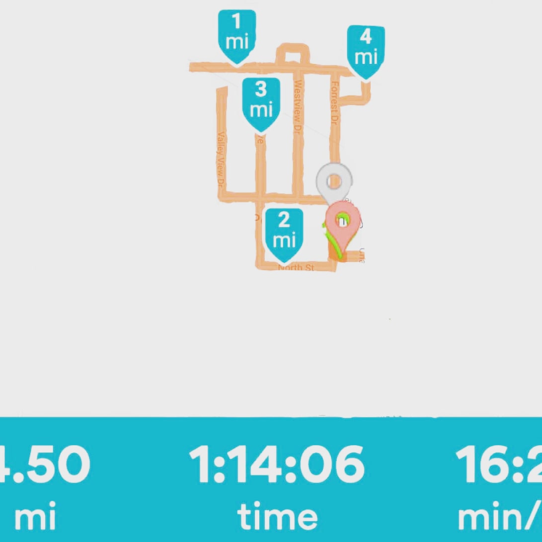 Just sharing a map of my Memorial Day '21 walk. 😊 Committed to being #Healthy, #Wealthy, #Wise &amp; #Whole in 2021!
"Today was a good day!"🎵 😎/ "I'm starting my life all over again!" 🎶
#LifeGoals #HealthyLifeStyle #Winning #LifeCoaching #HealthCoaching #Blessed #LivingMyBestLife