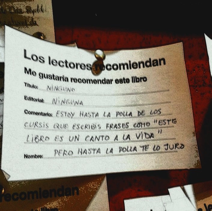 Psyklon_Z's tweet photo. Hoy toca remember de una de las mejores reseñas literarias que he leído jamas, encontrada en el tablón de una librería. https://t.co/dkXx20UbX7