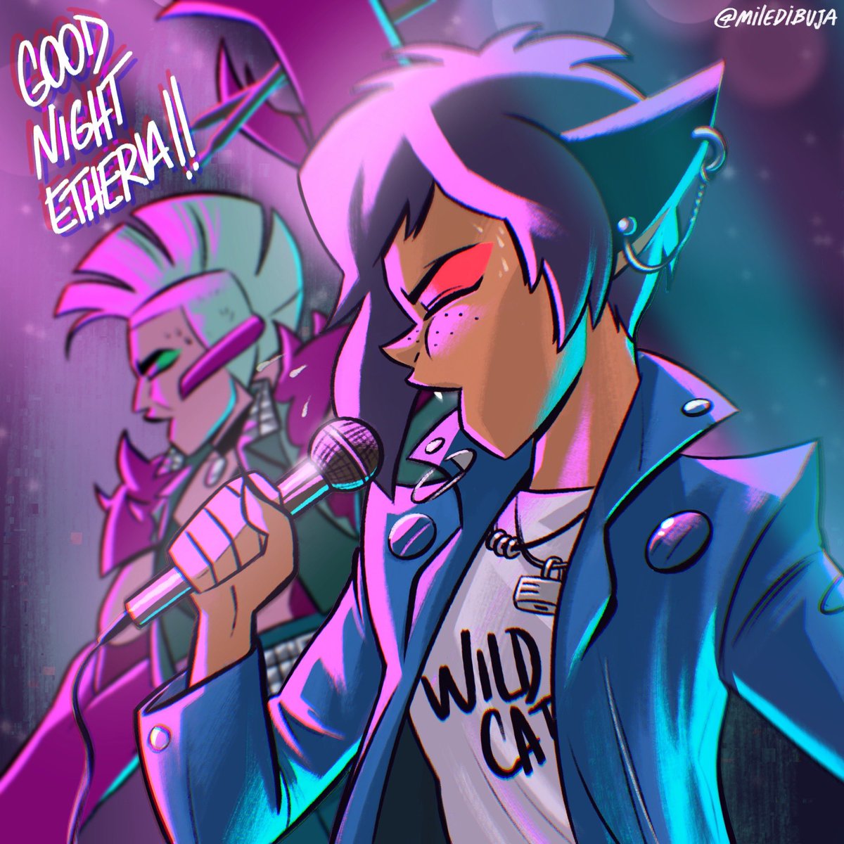 Cover art from “The Waste” an 80’s punk rock band au I’m working on! 
You can read Part 1 here 👇
instagram.com/p/CN5LMoVJpQg/
#catra #scorpia #sherafanart