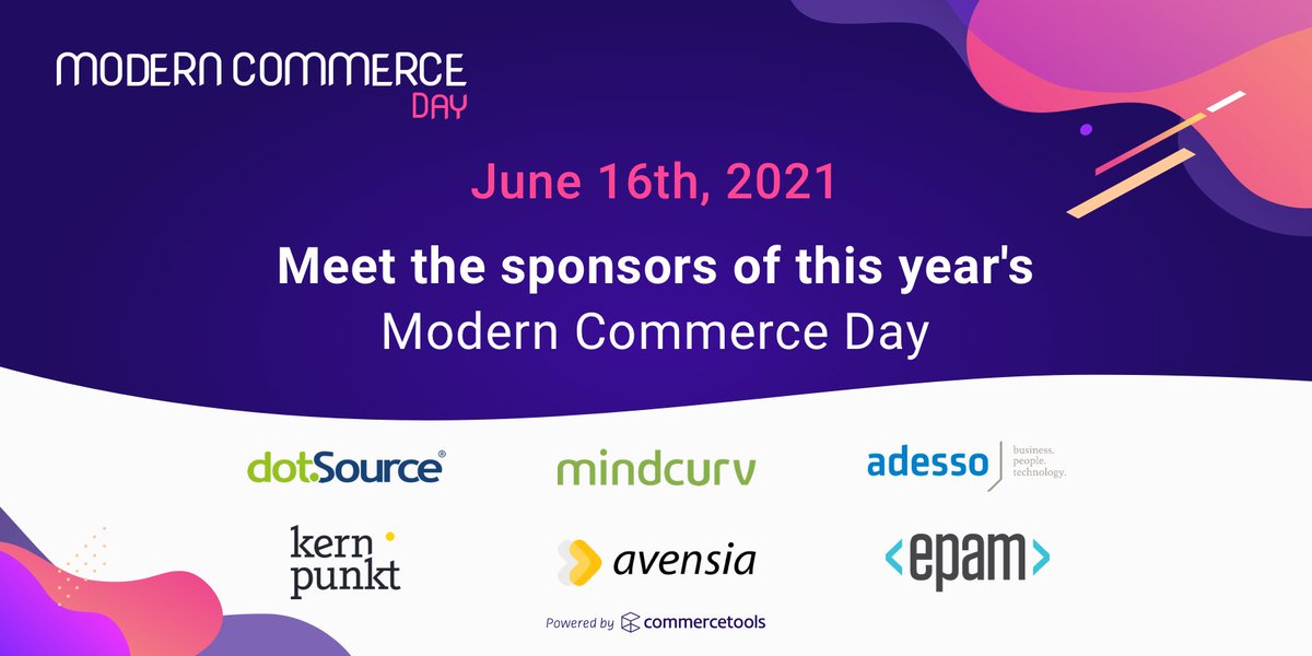 arudl's tweet photo. Only 3⃣ weeks until the most #innovative minds in #eCommerce come together for an epic #ModernCommerceDay! 🙌
A big shout-out to some of our #sponsors including #dotSource, @mindcurv, @Avensia_US, @adessoCH, @kernpunkt and @EPAMSYSTEMS!
Grab your ticket: https://t.co/3HBqKlx8Yy https://t.co/M9UNpzK1at