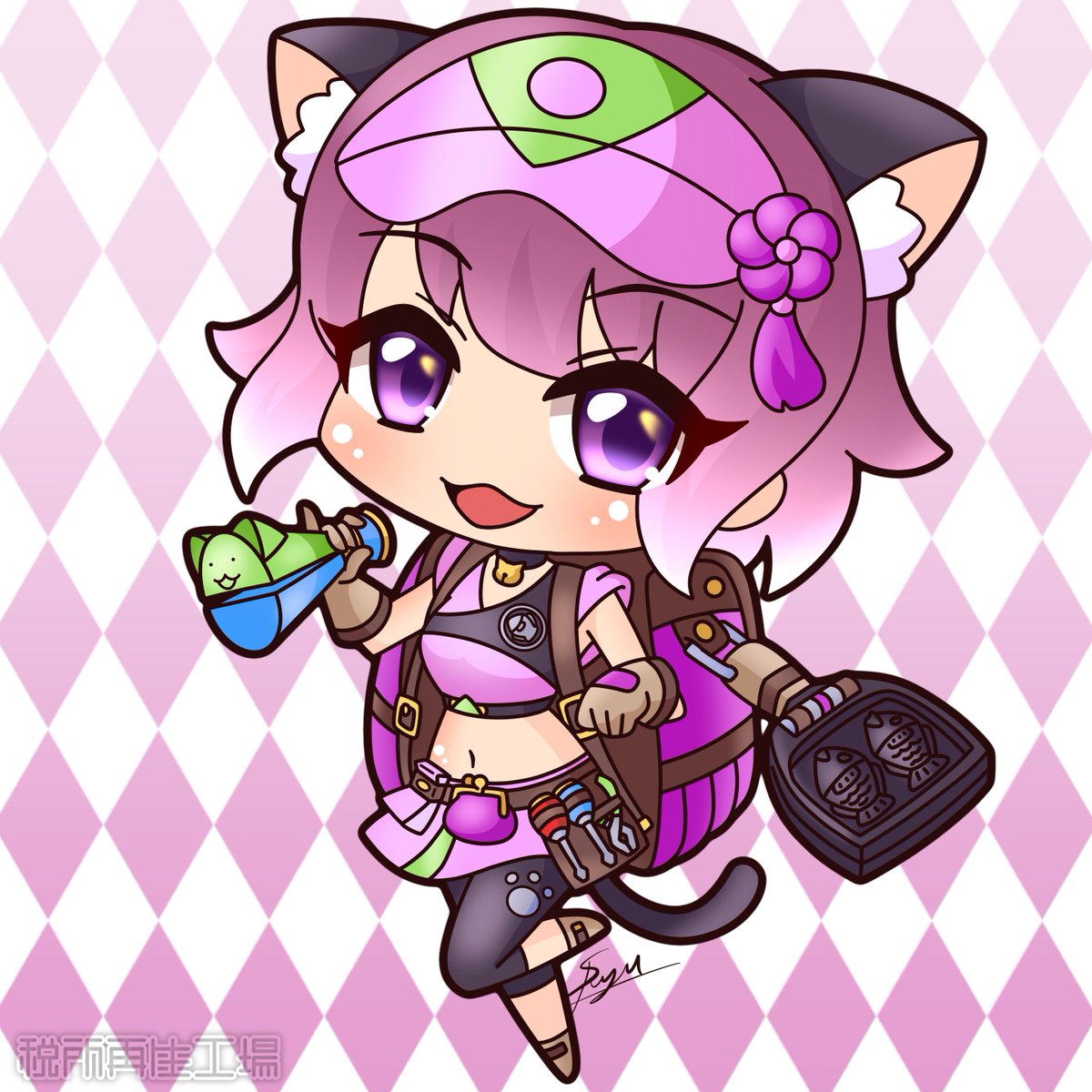 作業服のタマキちゃん プリコネr タマキ 税所再生工場 19時更新のイラスト