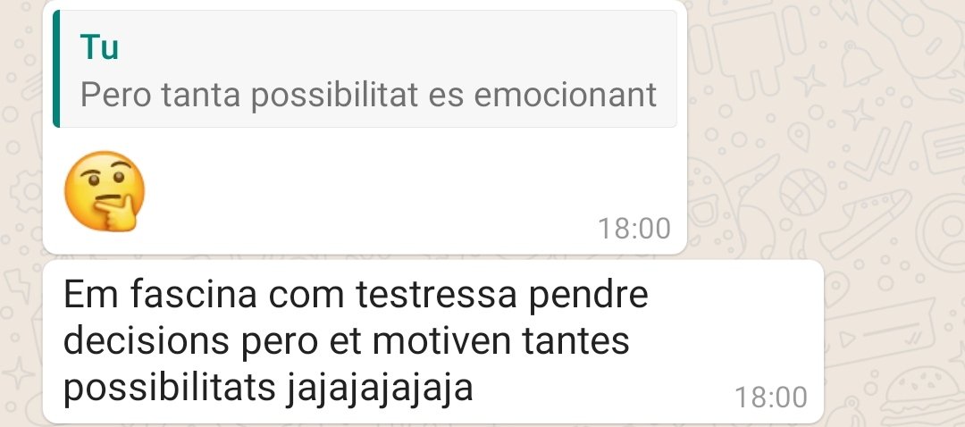 Cada cop que he d'escollir en aquesta vida:
