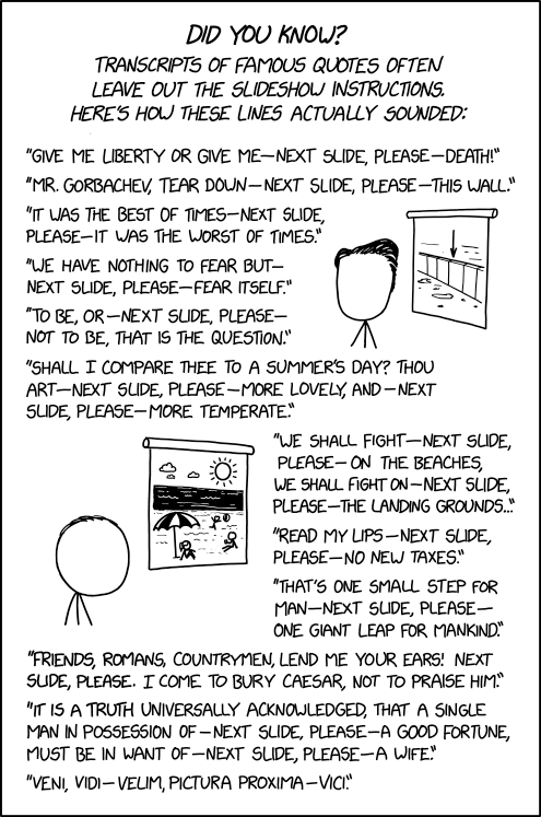 xkcdComic's tweet photo. Next Slide Please https://t.co/mm2Vhurrbw https://t.co/ITdac4AQ80 https://t.co/Ds1heStRc1