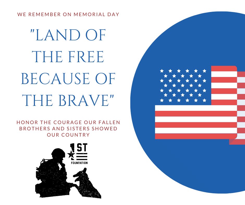 On this #MemorialDay, we at 1st Foundation honor and remember those who gave their lives for our country. We are here for their families and loved ones who are in need of assistance. Visit our website to learn more: 1stfoundation.com