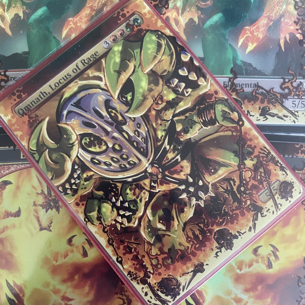comic_rat's tweet photo. If you backed us on #Kickstarter and havenโt used your credits yet this #omnath lord humungus design is still possible
#spithotfire #edh #MTG #MagicTheGathering #mythicframes #meme https://t.co/4x975jK4Lo