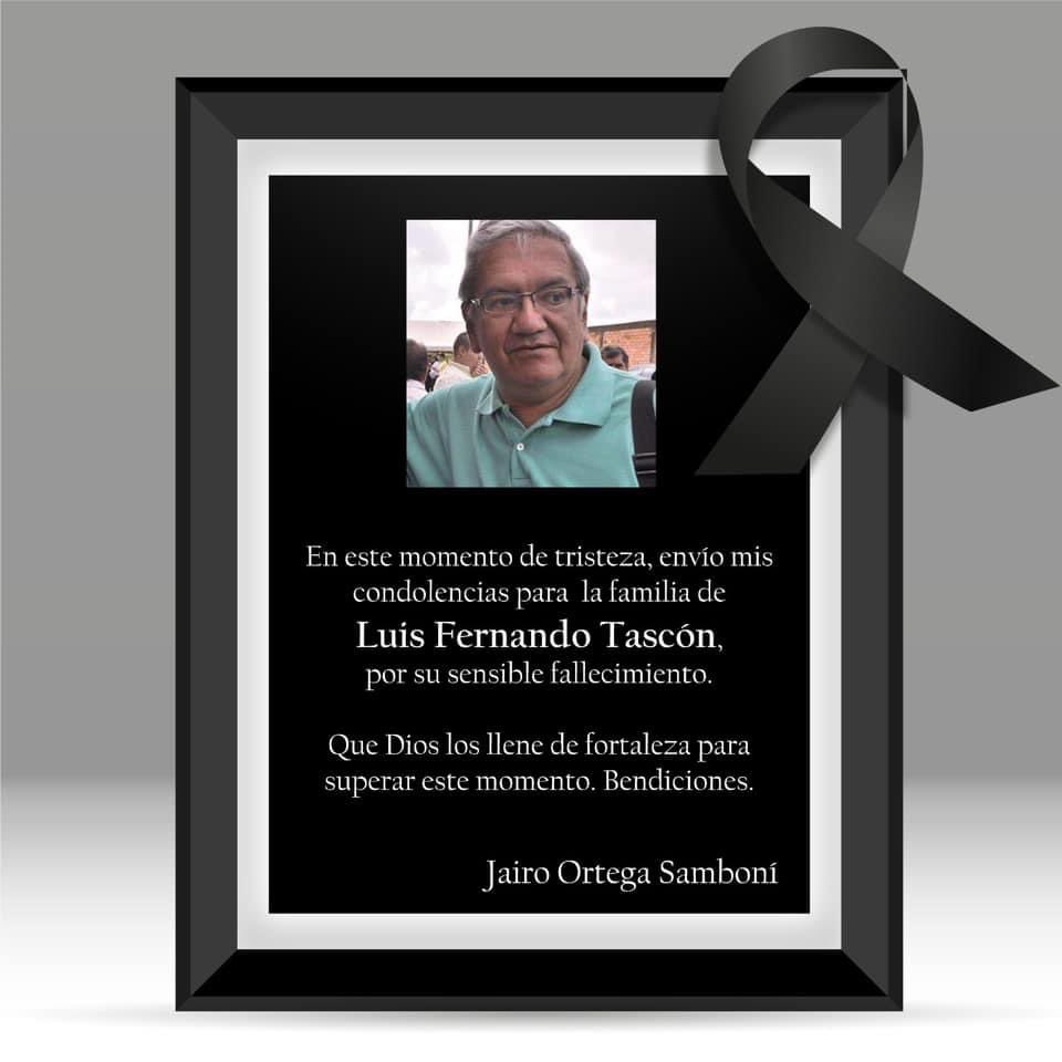 Duele la partida de los amigos, mis condolencias para toda la familia de Carlos Fernando Vidal y Luis Fernando Rascón, grandes seres humanos y periodistas que siempre me apoyaron en mi trabajo. Dios les conceda el descanso eterno.
