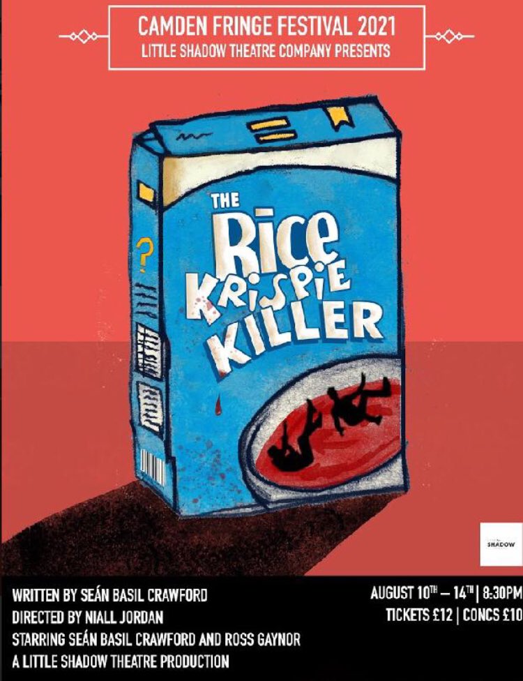 Delighted to FINALLY announce that we are heading back to the <a href="/CamdenFringe/">Camden Fringe</a> but this time we have this incredible debut play from the mind of @Seanbcrawford 

‘The Rice Krispie Killer’

Don’t miss out! Book you’re tickets so not to be disappointed!

👉 app.lineupnow.com/event/the-rice…