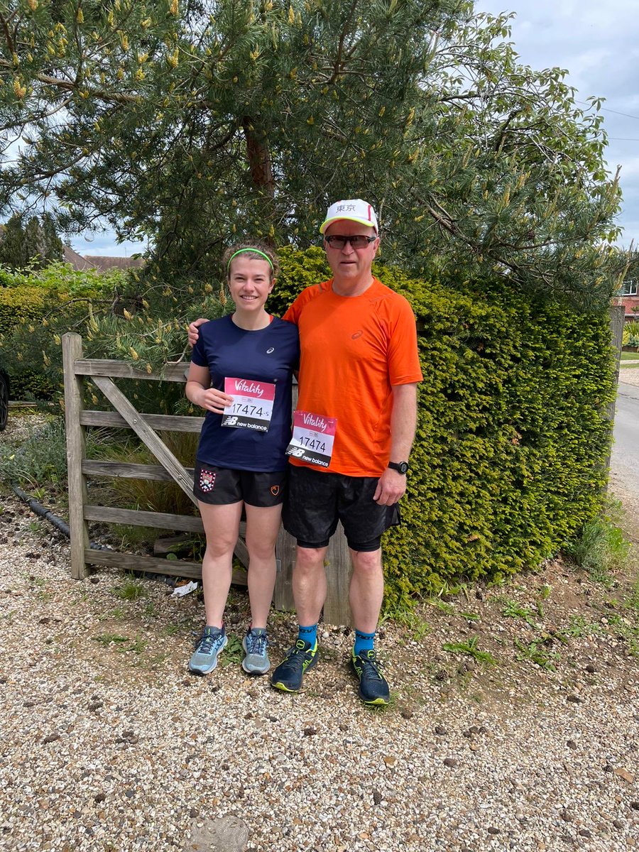 nje38's tweet photo. Me &amp; my pace maker for my 60th Birthday virtual 10k race ( she waited for me !) https://t.co/syQKbb0y1p