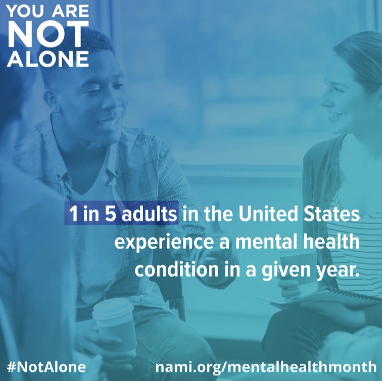 CPMHAwareness's tweet image. Let’s wrap up Mental Health Awareness Month! According to NAMI, 1 in 5 U.S. adults experience mental illness each year.   Remember, you are NOT alone. Click on this link for the many resources and tools available if you choose to seek help. concussionspainmentalhealth.com/research-resou…