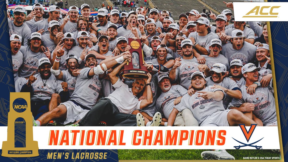 THE TITLE STAYS IN CHARLOTTESVILLE! @UVAMensLax repeat as National Champions! 🏆⚔️ #ACCMLAX | #GoHoos