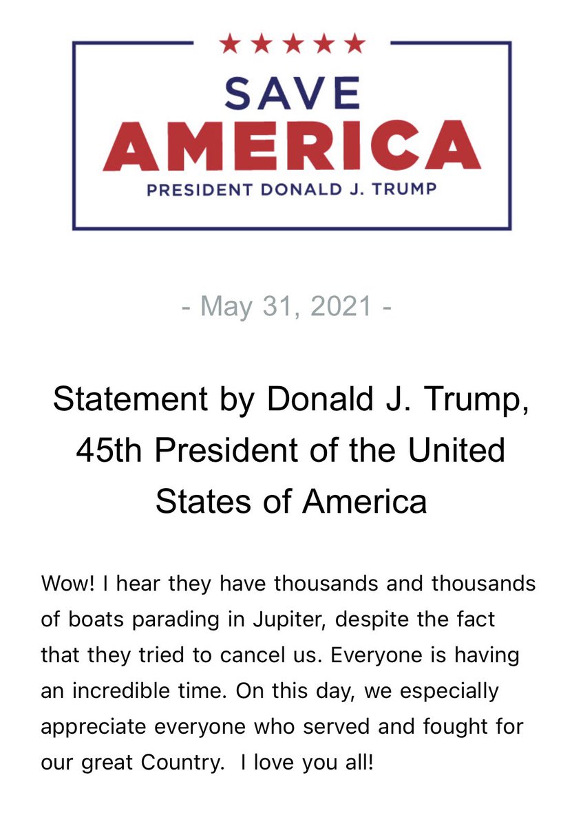 Statement By Donald J Trump 45th President Of The United States Of Americapic Twitter Com T6sqojhcnl Rsbnetwork Cocotbodol