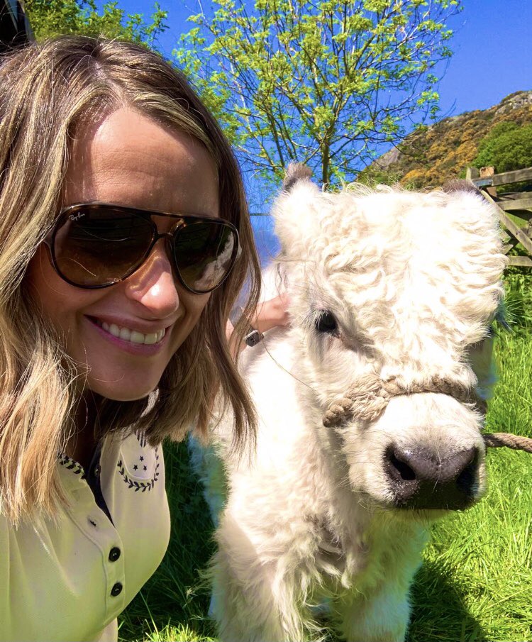 annemcalp's tweet image. Feels weird to be filming without my bunnet and four layers on! ☀️ Got my farm fix 🐄 🐮 👨‍🌾 #BBCLandward #beltedgalloways #farminglife #farmingphotos