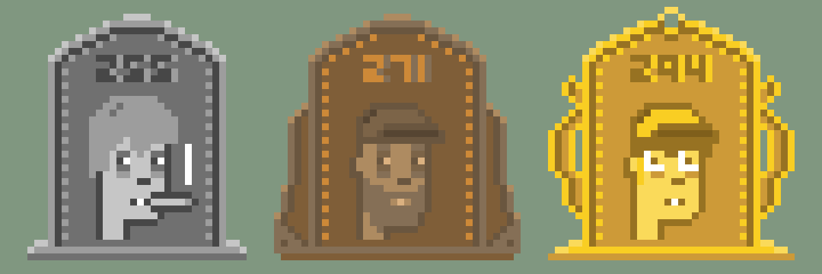 CryptoOldPunks's tweet photo. WE'RE SAD TO ANNOUNCE #CryptoOldPunks MEMORIALS 😢

From now on our old fellas can die while waiting to be sold, leaving their Memorials up to be collected - including a Testament &amp; Will as unlockable content.

Three deaths were just confirmed ⚰️: https://t.co/BuXgPLOMZ8

#NFT https://t.co/L8xNUA6tVO