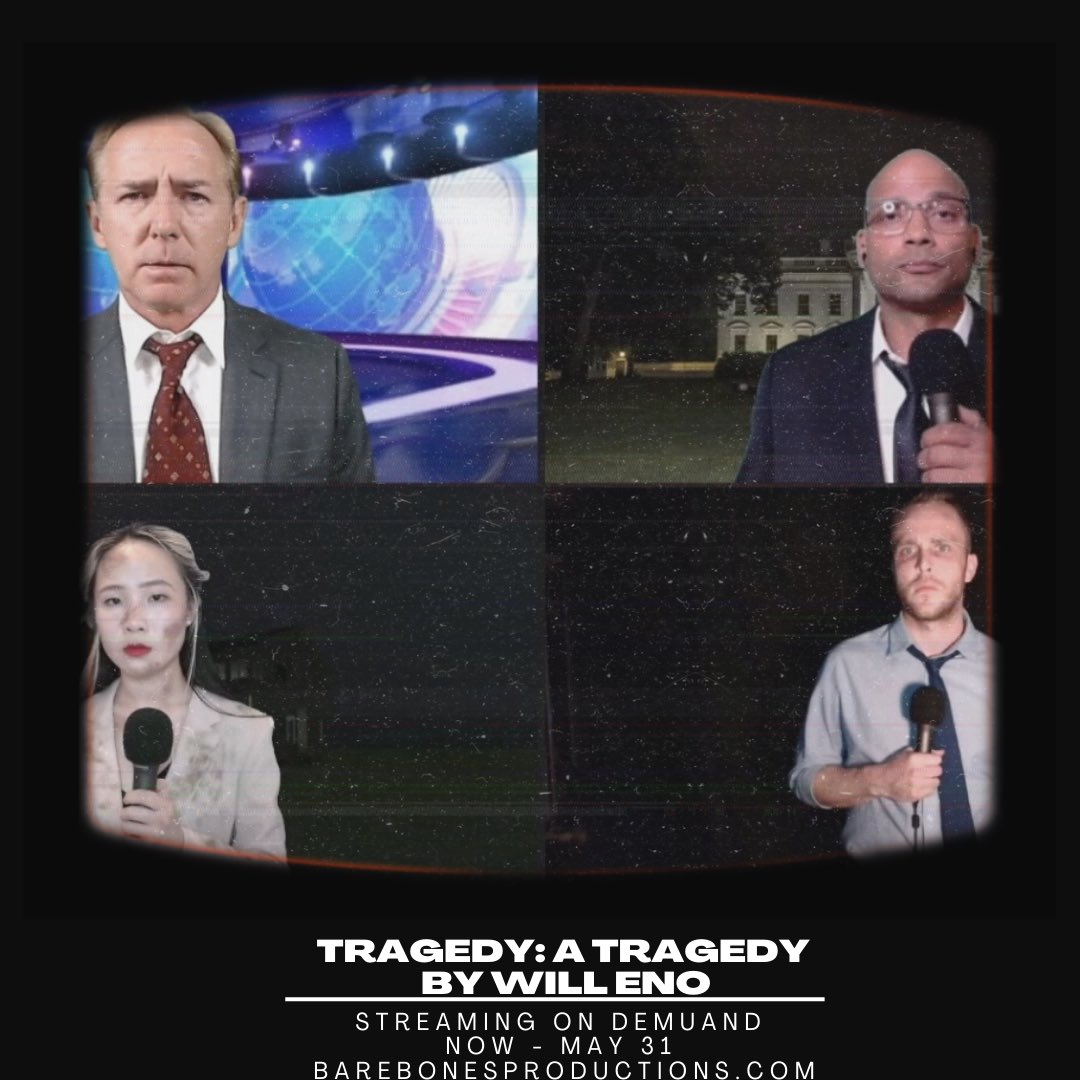 barebones1's tweet photo. Streaming until midnight est tonight!Closest thing to live theater I’ve seen indoors in a year and 3 months. 60min run time #tragedyatragedy #willeno https://t.co/7LEOGTpbXr https://t.co/s3gqs2Ka8l