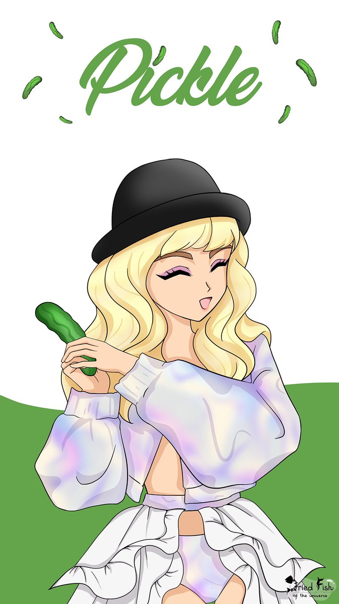 DriedFish_Otu's tweet photo. Phone wallpaper for #PICKLE 🥒 @nervomusic 🥒 @ParisHilton 🥒 https://t.co/qRiQvb99C4