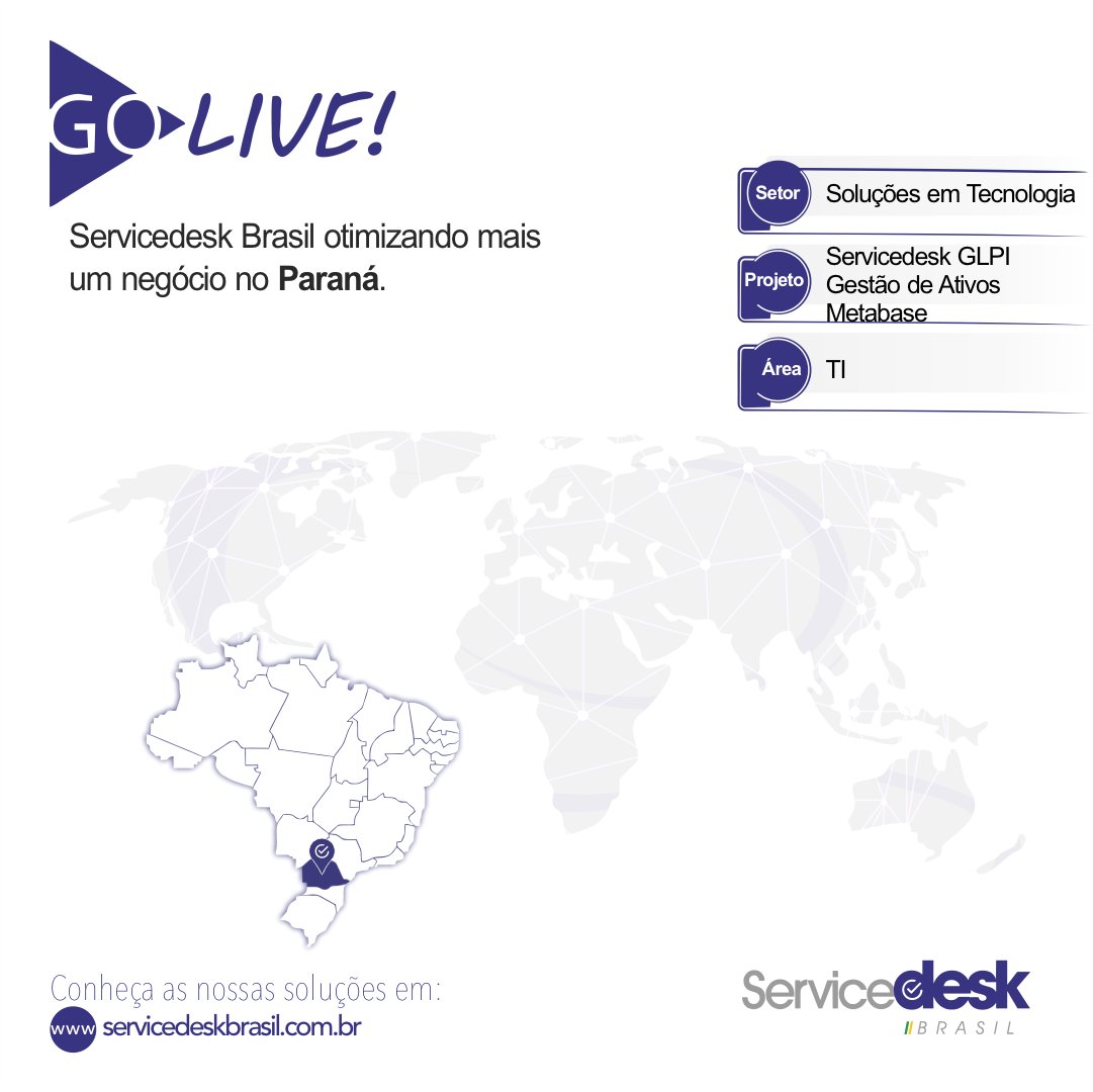 servicedeskbra's tweet photo. GO LIVE! ✔️
#servicedesk #servicedeskbrasil #glpi #glpibrasil #itil #fusioninventory #ti #tecnologia #centraldeserviços #gestaodeprocessos #processos #suporte #helpdesk #chamados #indicadores #fluxos #dashboards #bi #ITSM #CMDB #voa🚀 https://t.co/dpw0L68XhG