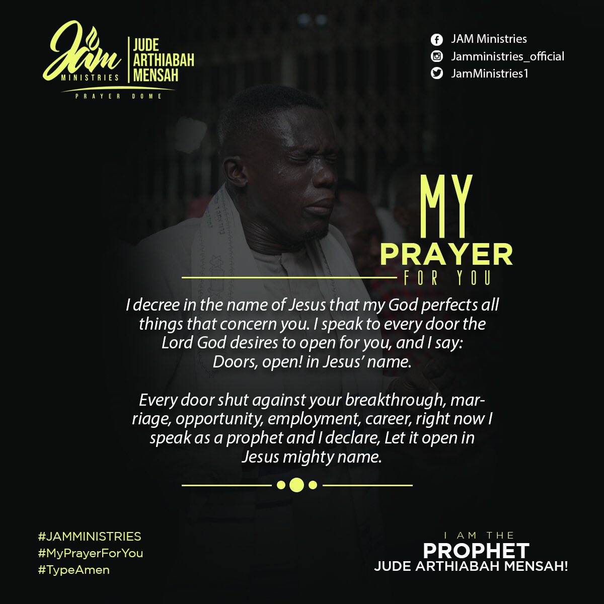 Jamministries1's tweet photo. I declare this so in your life in the Name of Jesus!
#JAMMinistries #Ghana https://t.co/LLpF0FOW4y