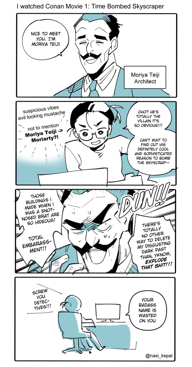 my friends are holding a weekly detective conan movie watch so.......

(contains massive spoilers for DCMK movie 1: Time Bombed Skyscraper!!) 