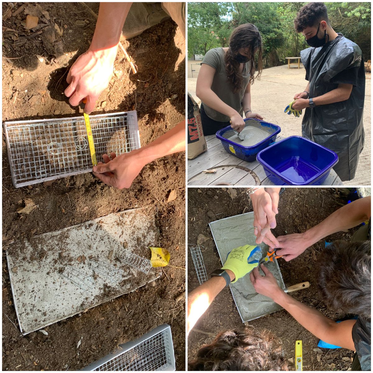 colemontse's tweet photo. Juny arriba i ens agafa en plena obra! Els alumnes de Tecnologia de 1 BATX comencen les cimentacions del pont de formigó armat! #PerformanceBasedAssessment amb #SegellColeMontse! https://t.co/OZIHWxRtMk