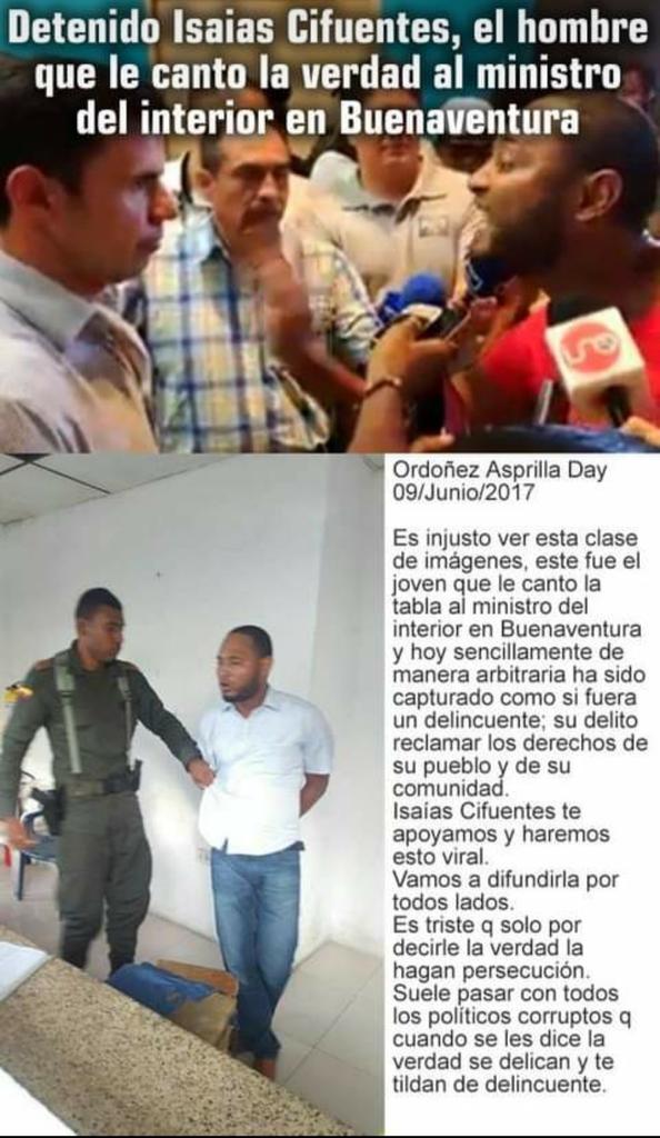ramos_dilman's tweet photo. @IvanDuque @Eganbernal Asesino por decir la verdad ahora está preso por tu represión tienes los días contados tu y el matarife. @tnt24 @NoticiasCaracol @CaracolRadio https://t.co/Gb1DAURYVX