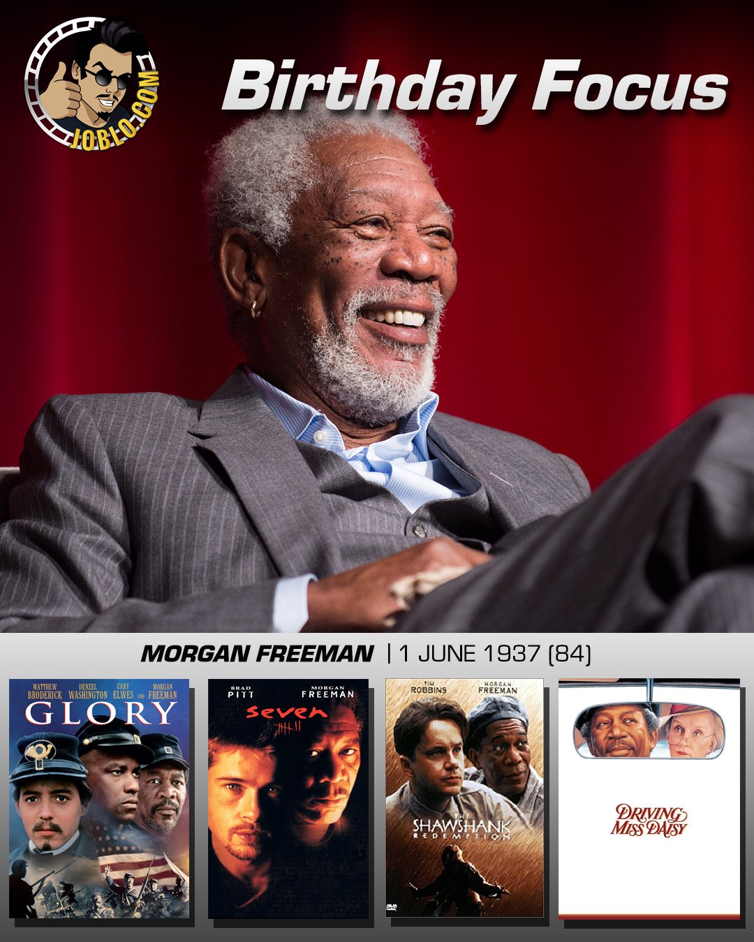 Wishing the great Morgan Freeman a very happy 84th birthday! 