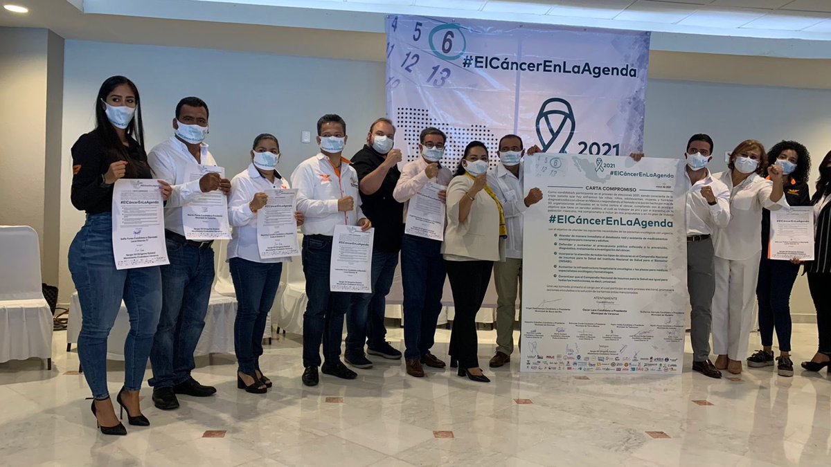 Hoy los candidat@s de #MovimientoCiudadano firmamos un compromiso #ElCáncerEnLaAgenda  con el objetivo de atender las necesidades de los pacientes oncológicos desde los congresos y ayuntamientos respectivamente