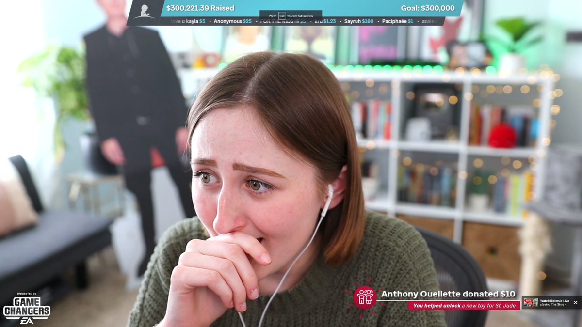 lilsimsie's tweet image. we just raised $300,000 for st. jude