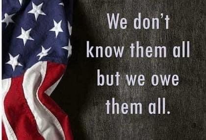 Thank you for your service.
Thank you for your sacrifice.
Mere words are not enough to express our gratitude.