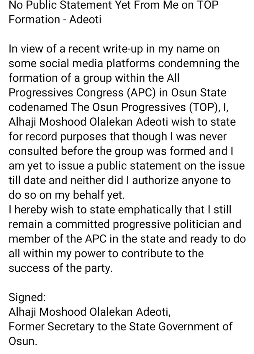 AdabanijaQomaru's tweet photo. Another lie bursted.

Alhaji  Adeoti Moshood Olalekan  has broken silence. https://t.co/3Ii6N4iPTQ