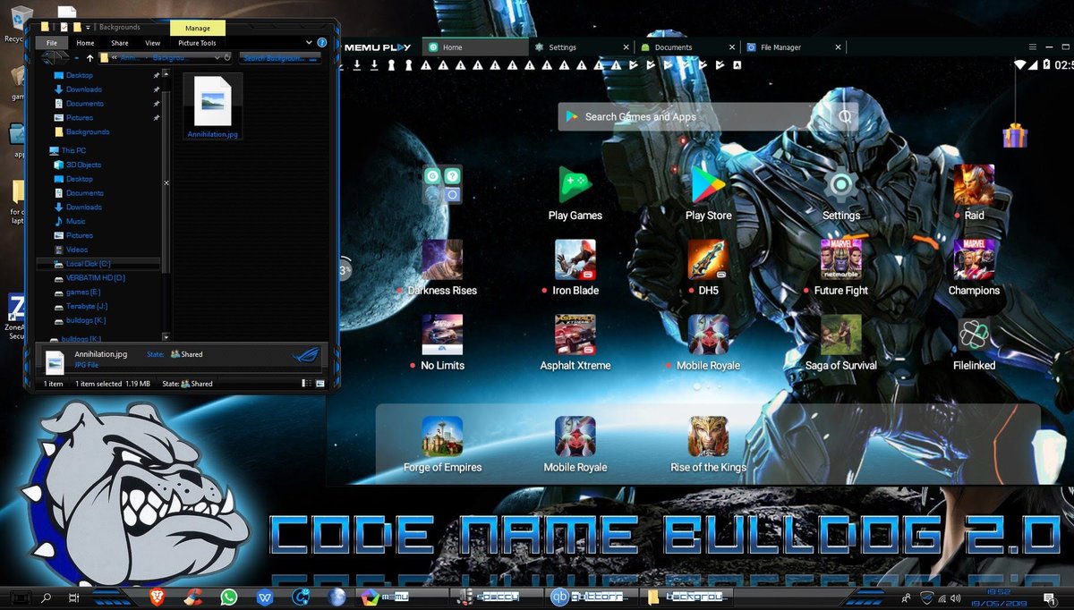lordbulldog's tweet photo. Hi guys just been looking at all the different windows themes and set ups I've had over the years any one want to show their own?
What ever desktop I think is the best will win a random steam key good luck :) #sharedesktop #GiveawayAlert #windowstheme #ContestAlert https://t.co/4wSgAOsfgc